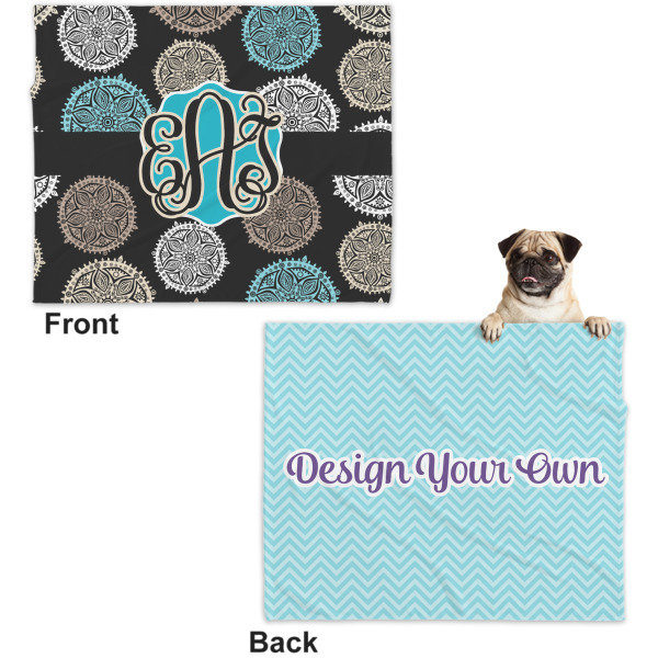 Custom Design - Microfleece Dog Blanket - Large- Front & Back