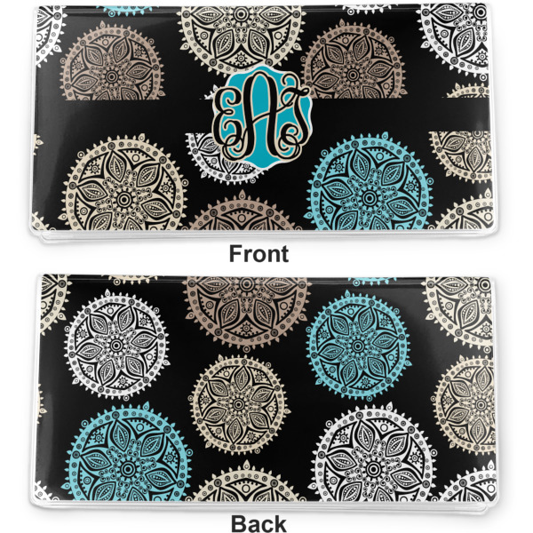Custom Design - Vinyl Check Book Cover - Front and Back