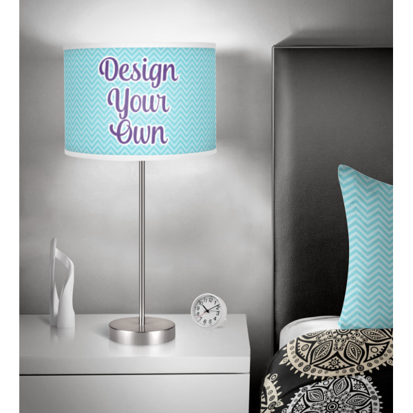 Custom Design - 13" Drum Lampshade - In Room