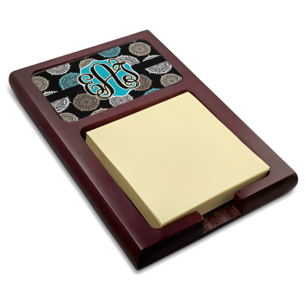 Custom Design Your Own Red Mahogany Sticky Note Holder