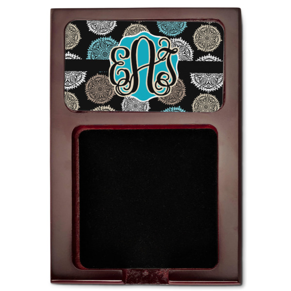 Custom Design - Red Mahogany Sticky Note Holder - Flat