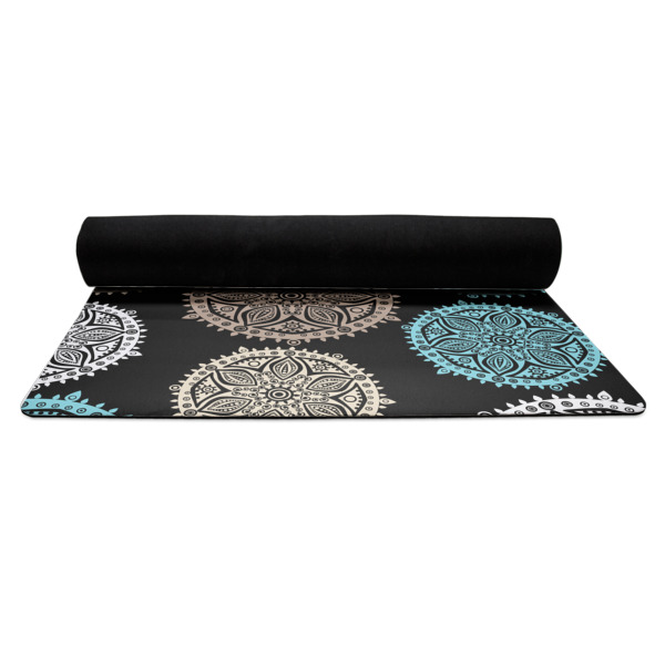 Custom Design - Yoga Mat Rolled up Black Rubber Backing