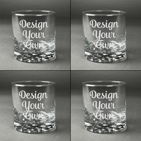 Custom Design - Whiskey Glasses - Set of 4 - Front