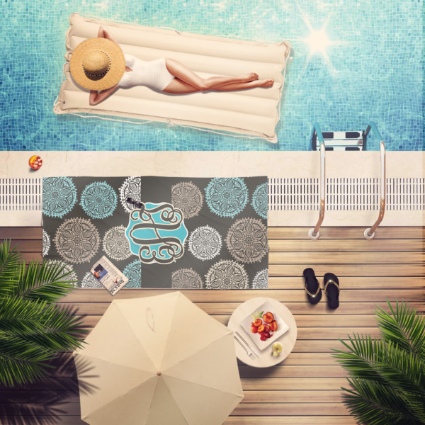 Custom Design - Beach Towel - Lifestyle at Pool