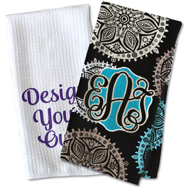 Custom Design - Waffle Weave Towels - Two Print Styles