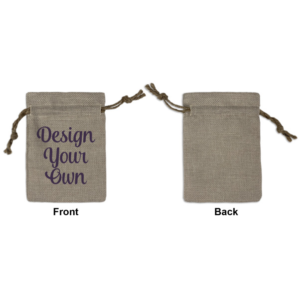 Custom Design - Small Burlap Gift Bag - Front Approval
