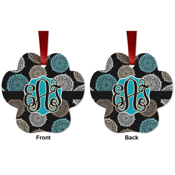 Custom Design - Metal Paw Ornament - Front and Back