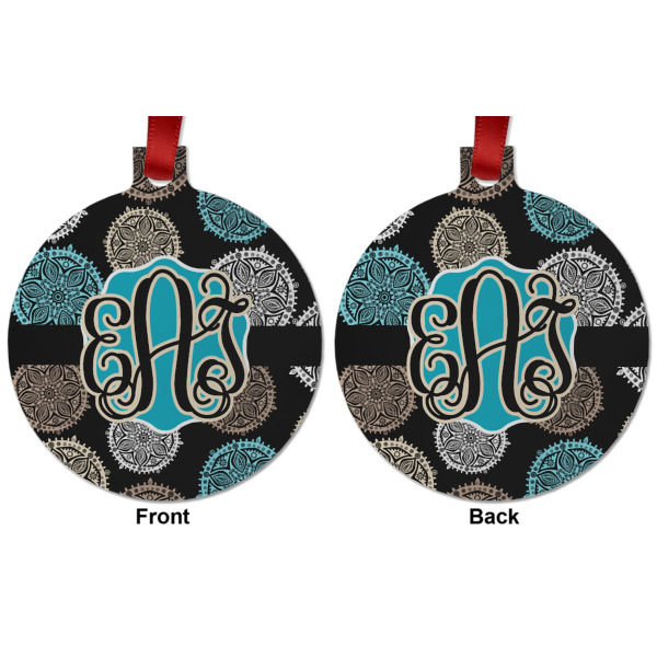 Custom Design - Metal Ball Ornament - Front and Back