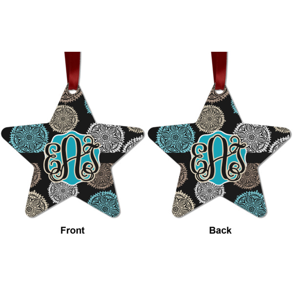 Custom Design - Metal Star Ornament - Front and Back