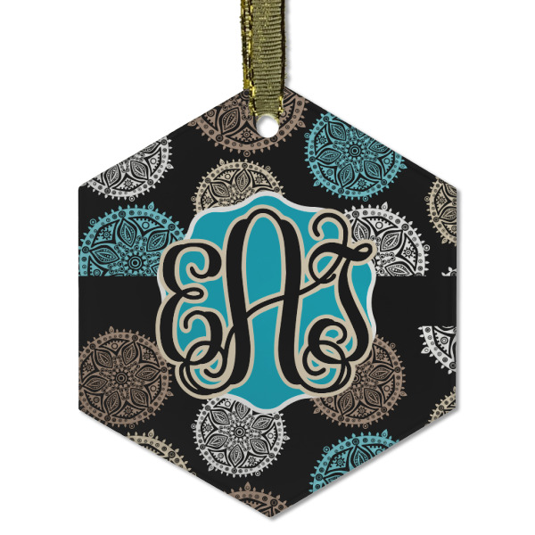 Custom Design - Frosted Glass Ornament - Hexagon
