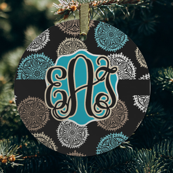 Custom Design - Frosted Glass Ornament - Round (Lifestyle)
