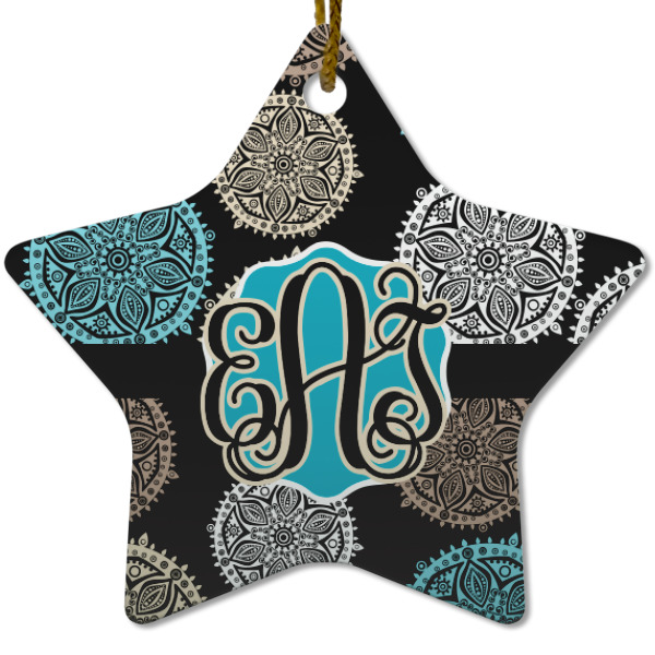 Custom Design - Ceramic Flat Ornament - Star (Front)