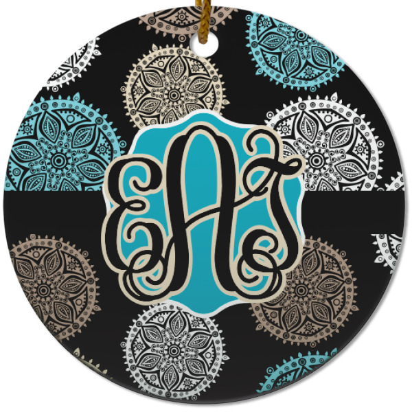Custom Design - Ceramic Flat Ornament - Circle (Front)