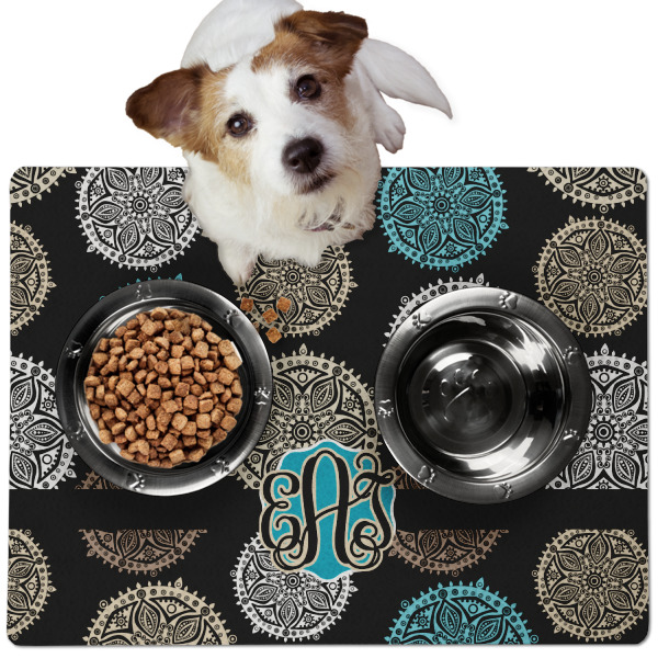 Custom Design - Dog Food Mat - Medium LIFESTYLE