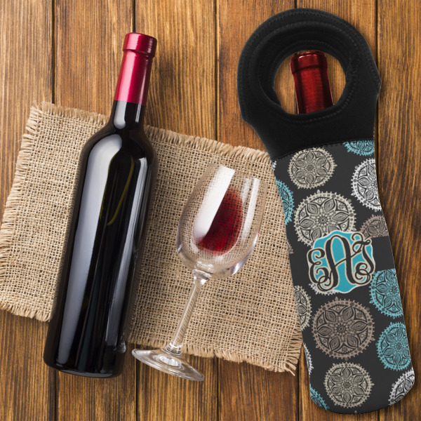 Custom Design - Wine Tote Bag - On Table