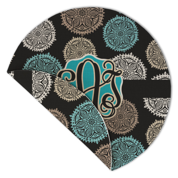 Custom Design - Round Linen Placemats - Front (folded corner double sided)