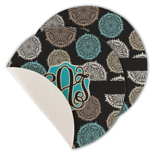 Custom Design - Round Linen Placemats - MAIN (Single Sided)