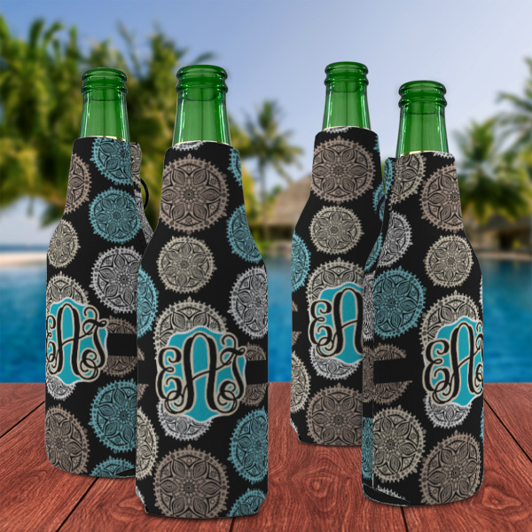 Custom Design - Zipper Bottle Cooler - Set of 4 - Lifestyle
