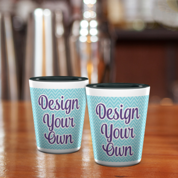 Custom Design - Ceramic Shot Glass - Two Tone - Lifestyle