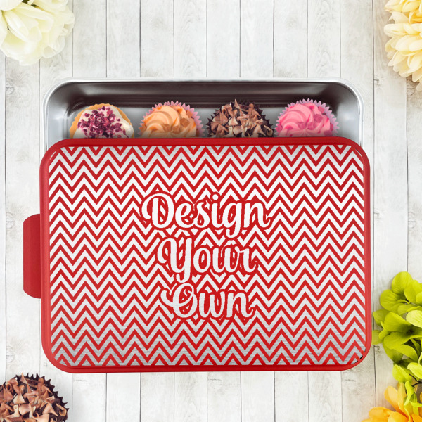Custom Design - Aluminum Baking Pan - Red Lid - LIFESTYLE