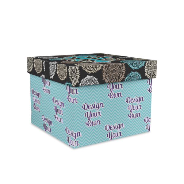 Custom Design Your Own Gift Box with Lid - Canvas Wrapped - Medium