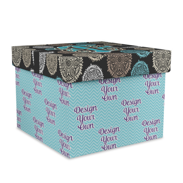 Custom Design Your Own Gift Box with Lid - Canvas Wrapped - X-Large