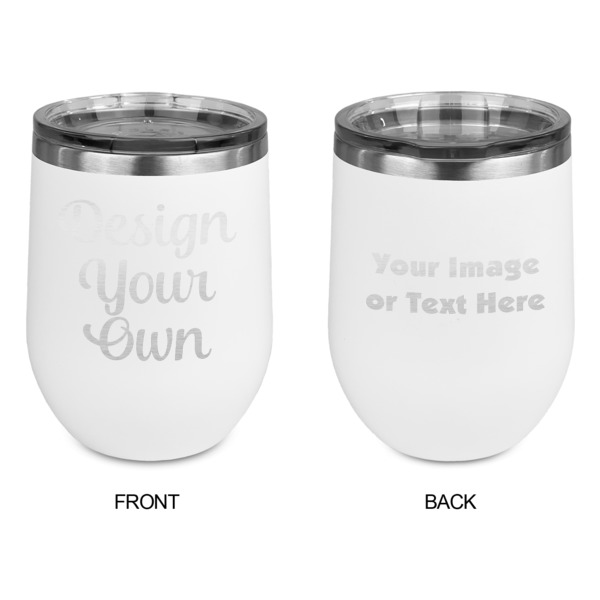 Custom Design - Stainless Wine Tumblers - White - Double Sided - Approval