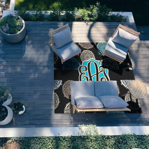 Custom Design - 8'x10' Patio Rug - In context