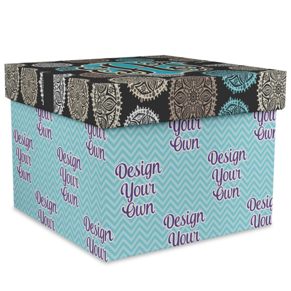 Custom Design Your Own Gift Box with Lid - Canvas Wrapped - XX-Large