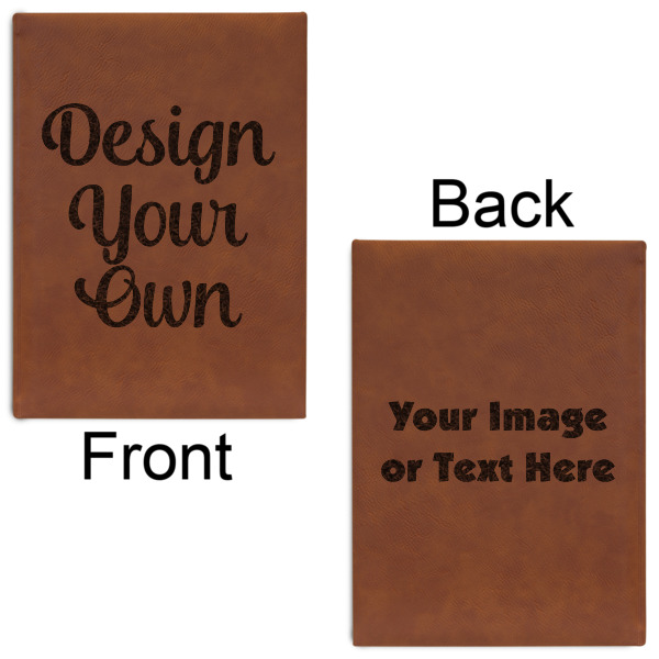 Custom Design - Leatherette Sketchbooks - Large - Double Sided - Front & Back View