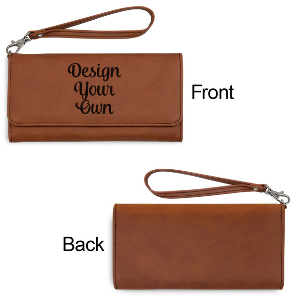Custom Design - Ladies Wallets - Faux Leather - Rawhide - Front & Back View