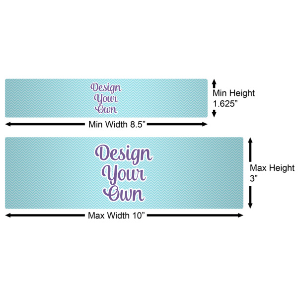 Custom Design - Water Bottle Labels w/ Dimensions