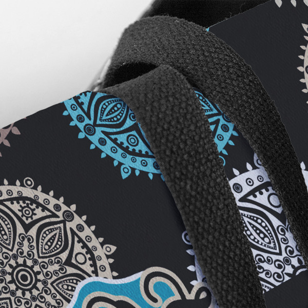 Custom Design - Closeup of Tote w/Black Handles