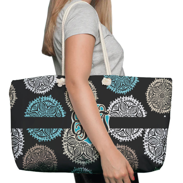 Custom Design - Large Rope Tote Bag - In Context View