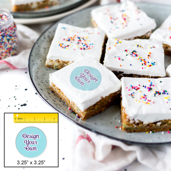 Custom Design - Printed Icing Circle - Large - In Context