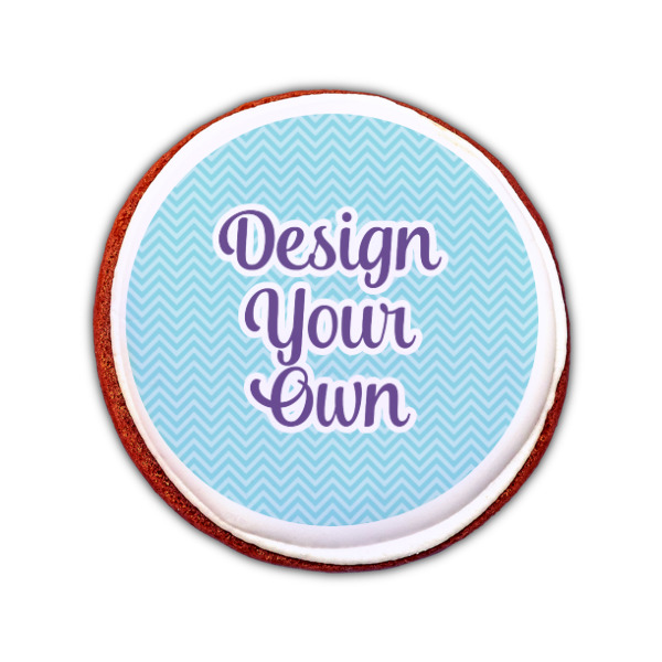 Custom Design - Printed Icing Circle - Small - On Cookie