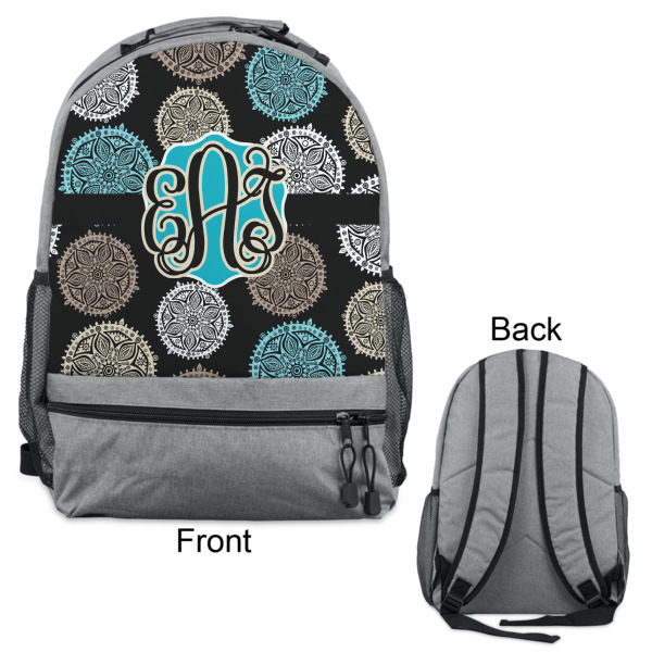 Custom Design - Large Backpack - Gray - Front & Back View