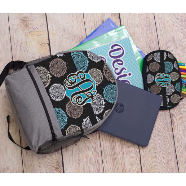 Custom Design - Large Backpack - Gray - With Stuff