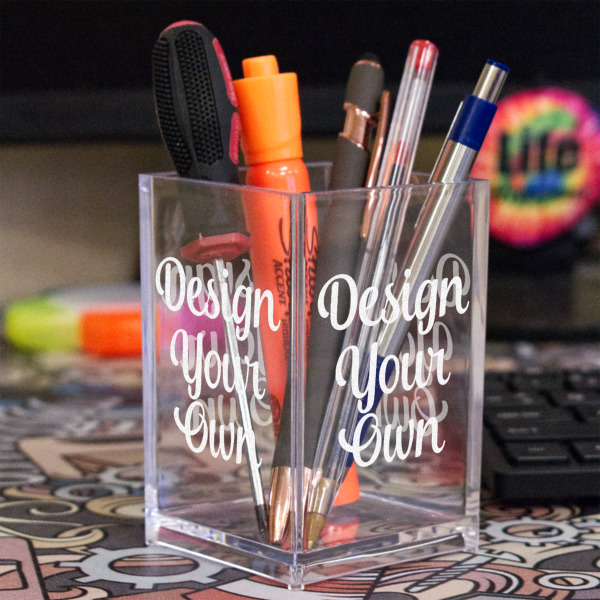 Custom Design - Acrylic Pen Holder - In Context