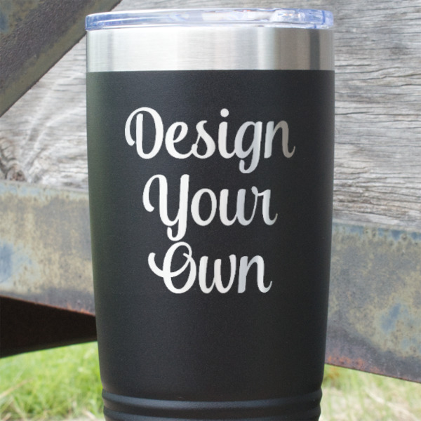 Custom Design - Black Polar Camel Tumbler - 20oz - Close Up