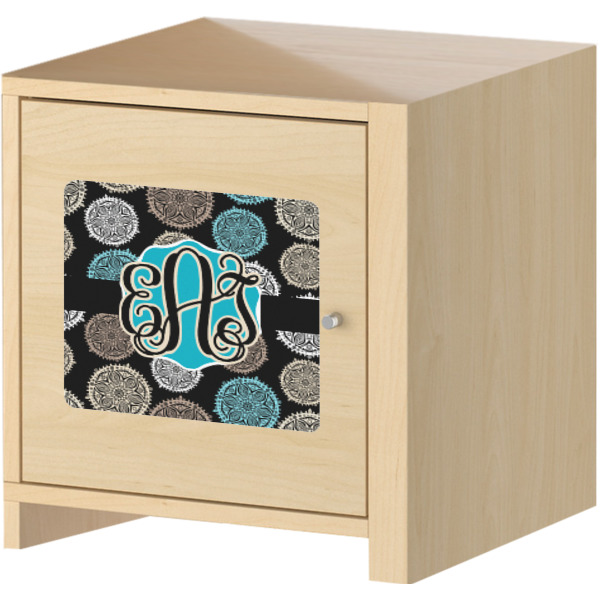 Custom Design - Square Wall Decal on Wooden Cabinet