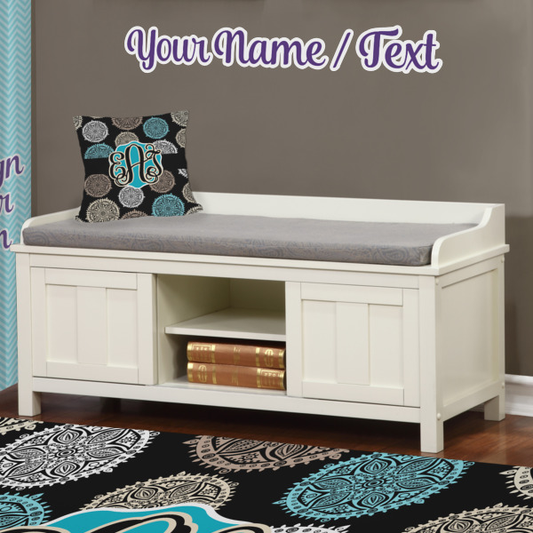 Custom Design - Wall Name Decal Above Storage bench