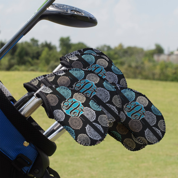 Custom Design - Golf Club Cover - Set of 9 - On Clubs