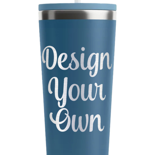 Custom Design - Steel Blue RTIC Everyday Tumbler - 28 oz. - Close Up