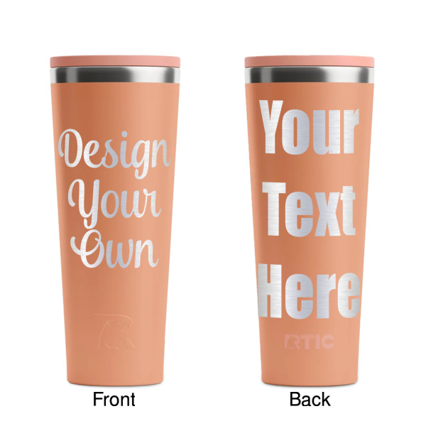 Custom Design - Peach RTIC Everyday Tumbler - 28 oz. - Front and Back