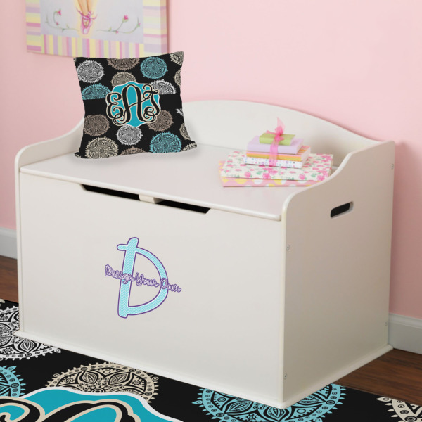 Custom Design - Wall Name & Initial Small on Toy Chest