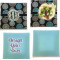 Design Your Own Glass Square Lunch / Dinner Plate 9.5" - Set of 4