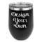 Design Your Own Stemless Stainless Steel Wine Tumbler - Black - Double-Sided