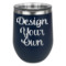 Design Your Own Stemless Stainless Steel Wine Tumbler - Navy - Double-Sided