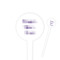 Design Your Own 4" Round Plastic Food Picks - White - Double-Sided